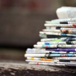 newspapers, paper stack, press